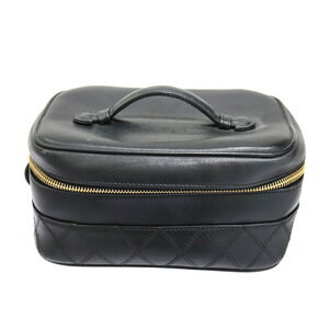 Chanel Bicolor Vanity Bag Black